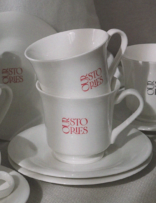 [OUR] French Coffee Cup&amp;Saucer_2colors